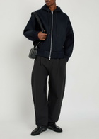 Simone Rocha Hooded Wool-blend Bomber Jacket Navy