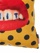 SELETTI Lips & Teeth Printed Cushion