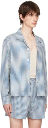 Bode Blue & White Hyannis Shirt