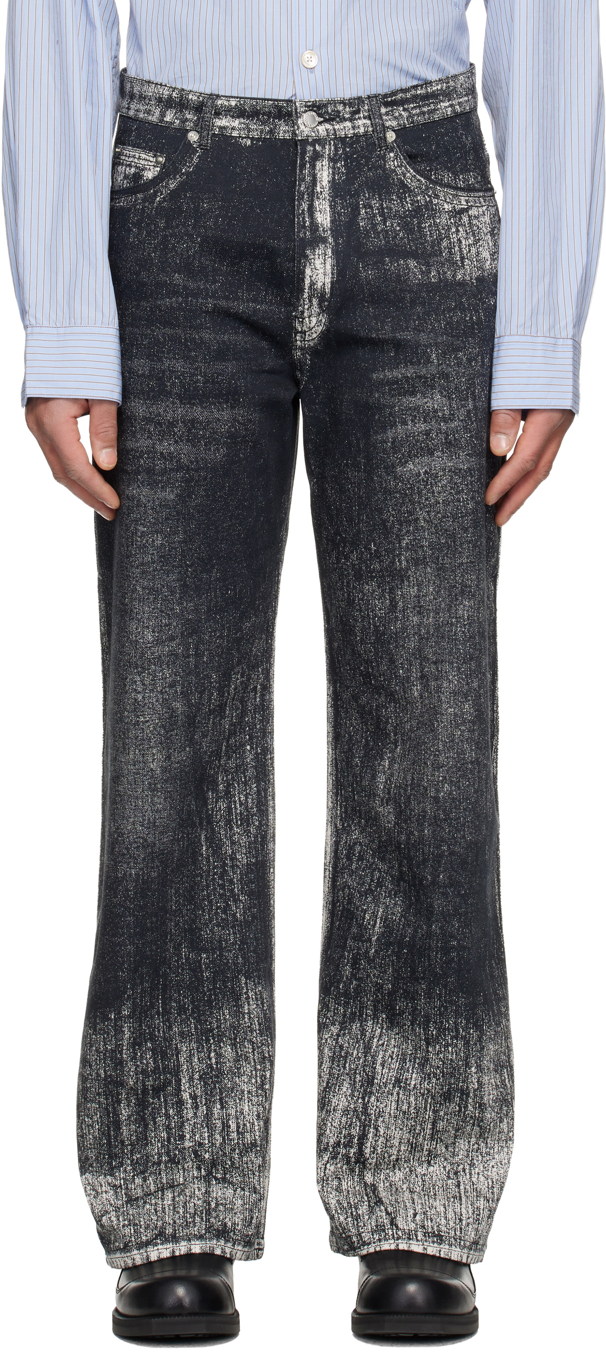 CAMPERLAB Blue Paint Print Jeans CamperLab