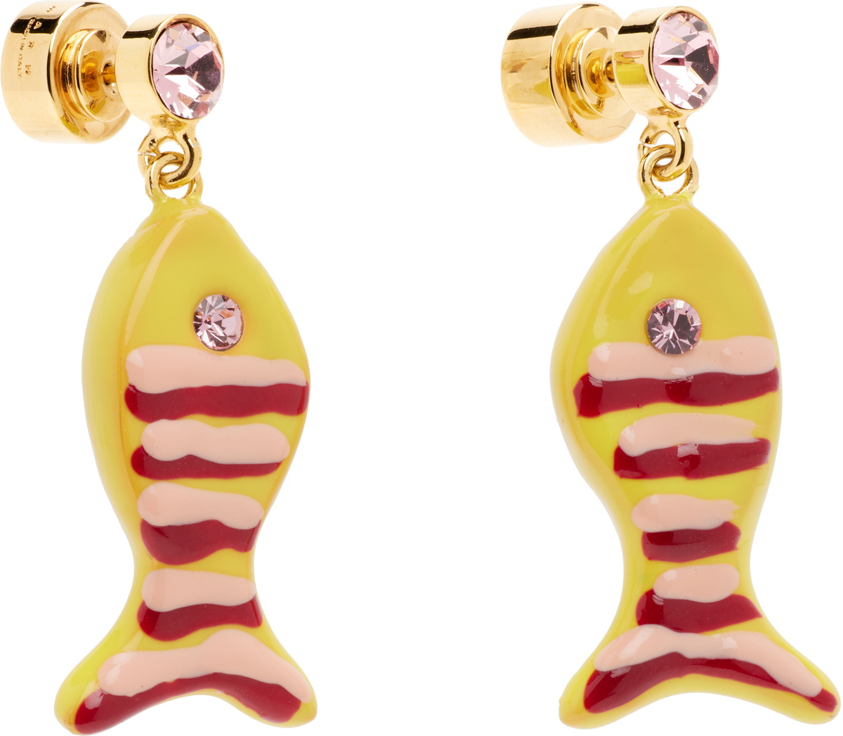 Marni Fish & Rhinestone Earrings