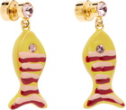 Marni Fish & Rhinestone Earrings