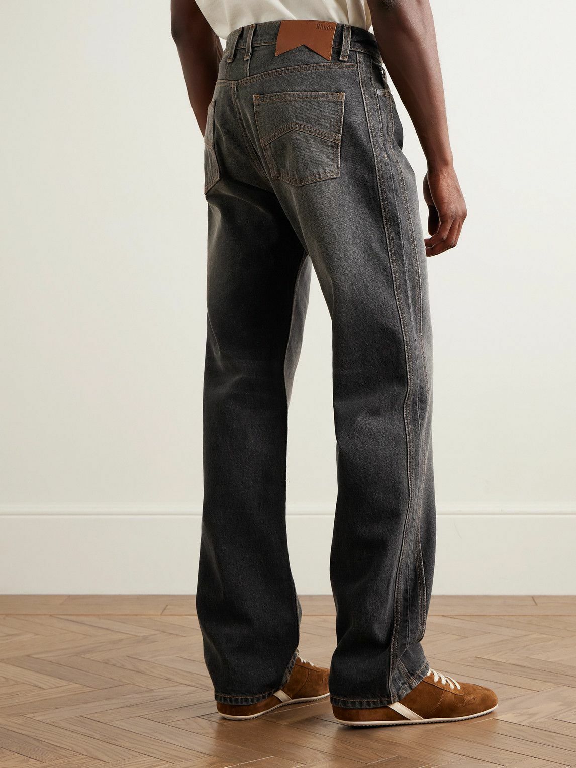 Rhude - '90s Traxedo Straight-Leg Jeans - Black