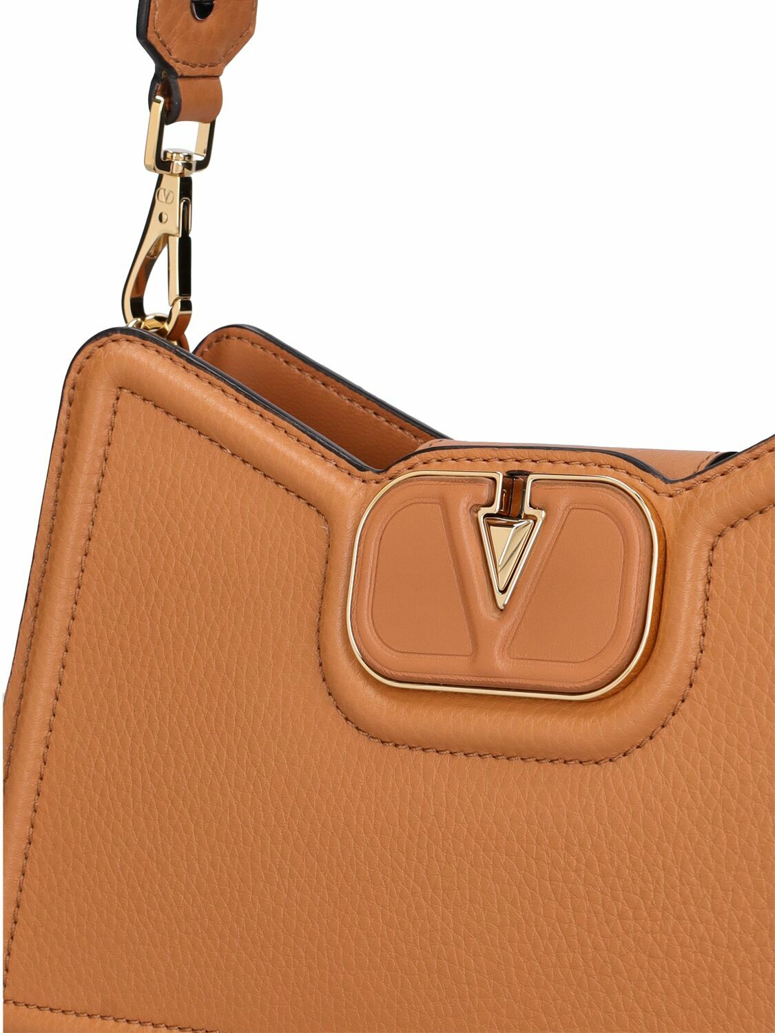 Moon V Logo Leather Shoulder Bag main image 1