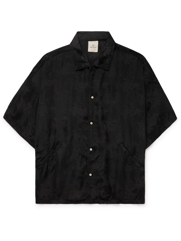 Photo: REMI RELIEF - Floral-Jacquard Shirt - Black