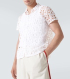 Bode Primrose floral lace shirt