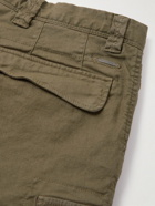 Incotex - Tapered Linen and Cotton-Blend Drill Cargo Trousers - Green