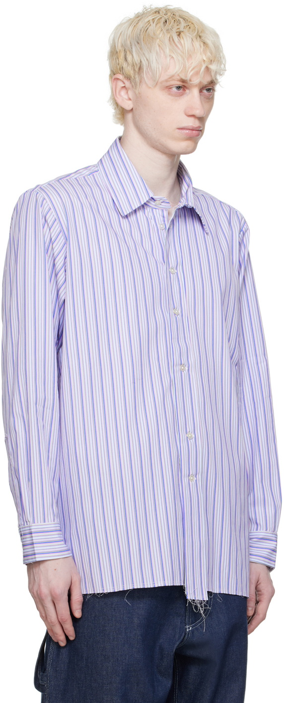 CAMIEL FORTGENS ストライプシャツ　パープル 009 CAMIEL FORTGENS ストライプシャツ パープル 009 camiel