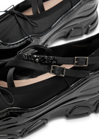 Simone Rocha Embellished Satin Sneakers Black