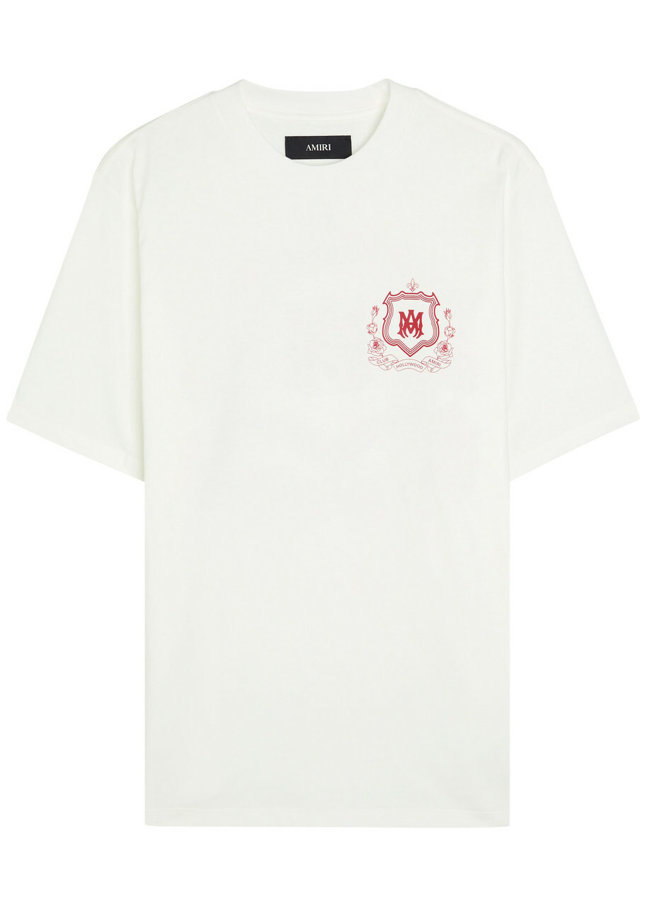 AMIRI - Logo-Flocked Felt-Trimmed Cotton-Jersey T-Shirt