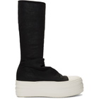 Rick Owens Drkshdw Black Double Bumper Sock High-Top Sneakers