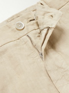 120% - Slim-Fit Tapered Linen Trousers - Neutrals