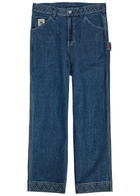 Bode Knolly Embroidered Straight-leg Jeans Indigo