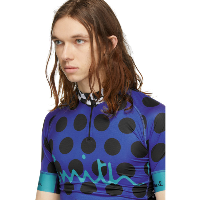 Paul Smith Blue Polka Dot Cycling T-Shirt Paul Smith