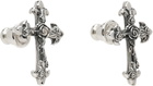 Emanuele Bicocchi Rose Cross Stud Earrings