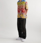 KAPITAL - Lumber Top-Stitched Cotton-Canvas Trousers - Black