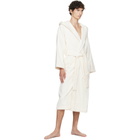 Tekla Off-White Terry Hooded Bathrobe