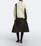 Sacai Twill midi skirt