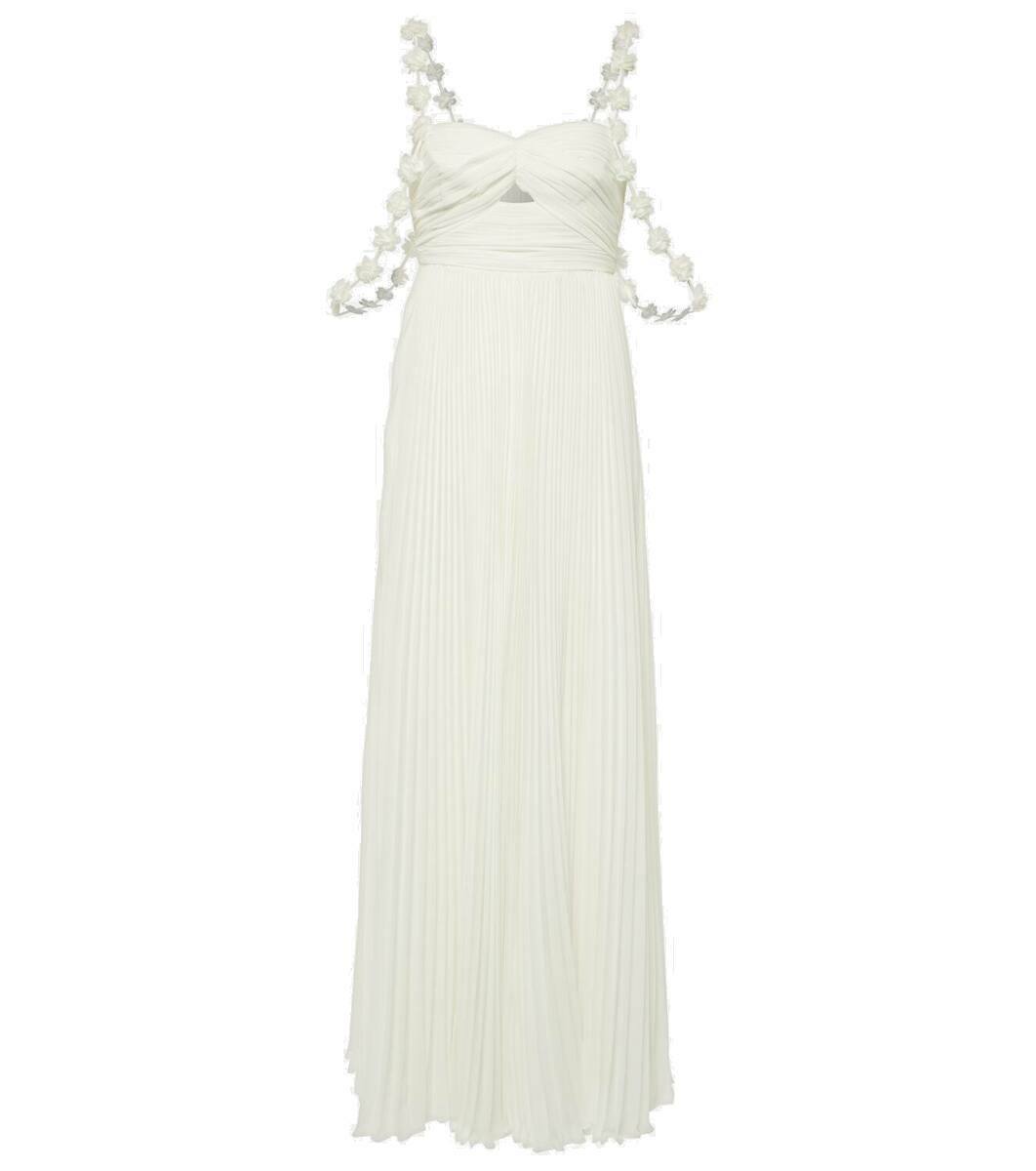 関税送料込♪SELF-PORTRAIT/Floral chiffon maxi dress Floral Print Chiffon Maxi Dress – self-portrait