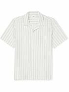 Mr P. - Michael Convertible-Collar Striped TENCEL™ Lyocell Shirt - White