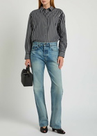 Nili Lotan Yorke Striped Cotton-poplin Shirt Grey