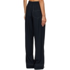 A.P.C. Navy Topstitched Trousers
