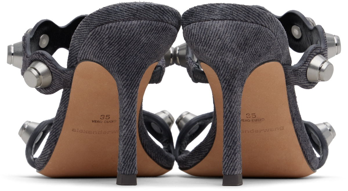 Alexander Wang Gray Riot 85mm Gladiator Heeled Sandals