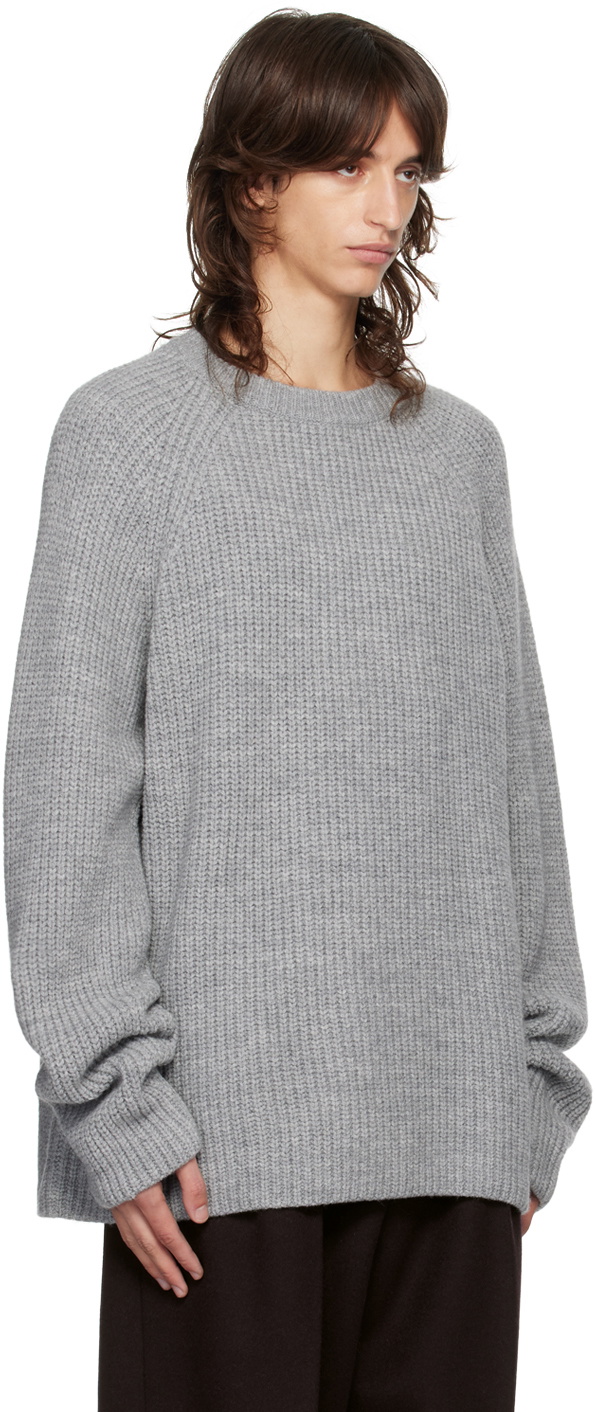 The Frankie Shop Gray Carter Crewneck Sweater