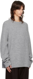 The Frankie Shop Gray Carter Crewneck Sweater