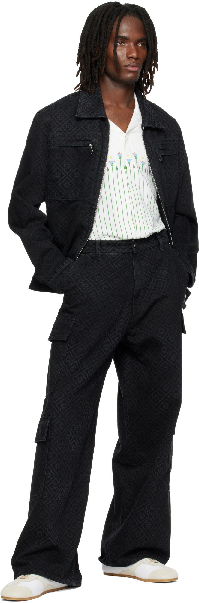 Casablanca Black Monogram Denim Jacket