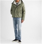 Yves Salomon - Cotton-Twill Jacket with Detachable Ripstop and Shearling Liner - Green