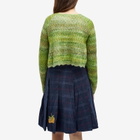 Brain Dead Women's Scalloped Cardigan in Green Multi