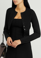 Victoria Beckham VB Body Black Stretch-knit Cardigan