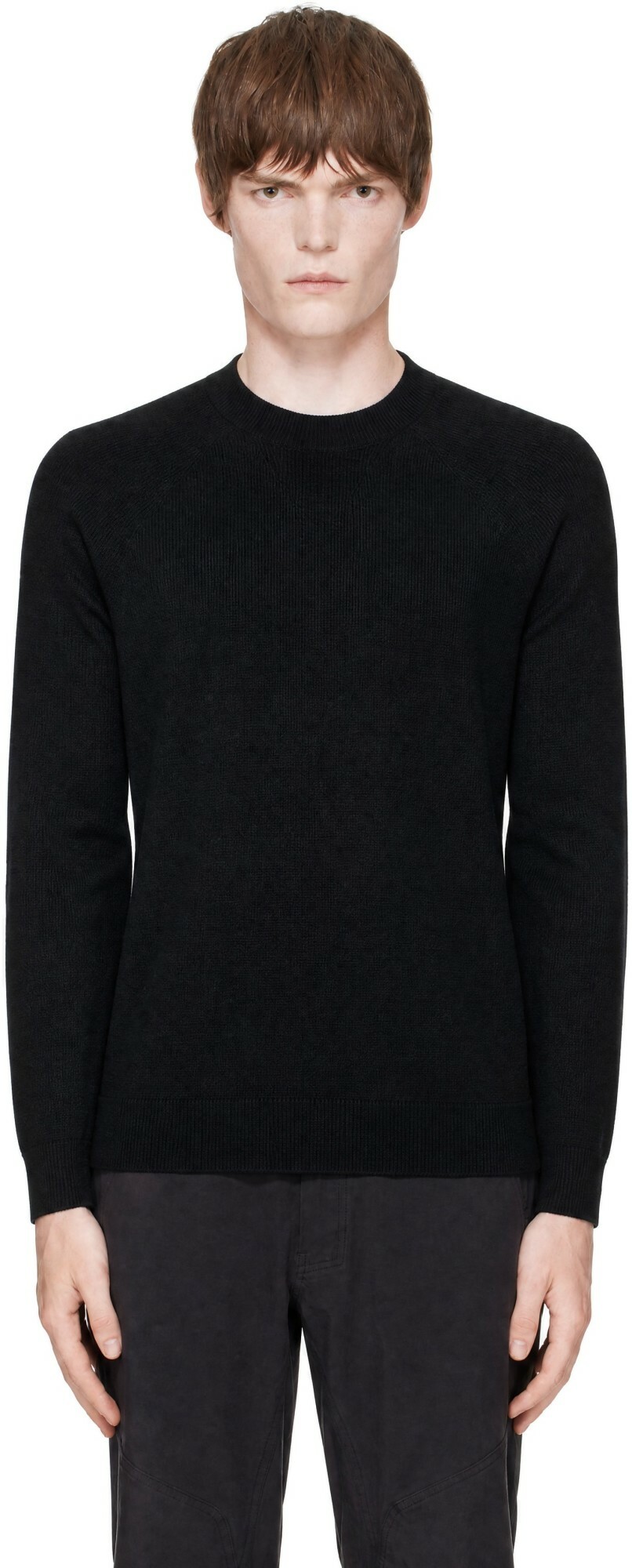 Veilance Black Conic Wool Midlayer Sweater