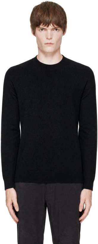 Photo: Veilance Black Conic Wool Midlayer Sweater