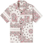 Sacai Men's Bandana Print Vacation Shirt in Off White