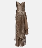 Maria Lucia Hohan Jolie lace-trimmed silk bustier dress