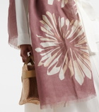 Brunello Cucinelli Floral linen scarf