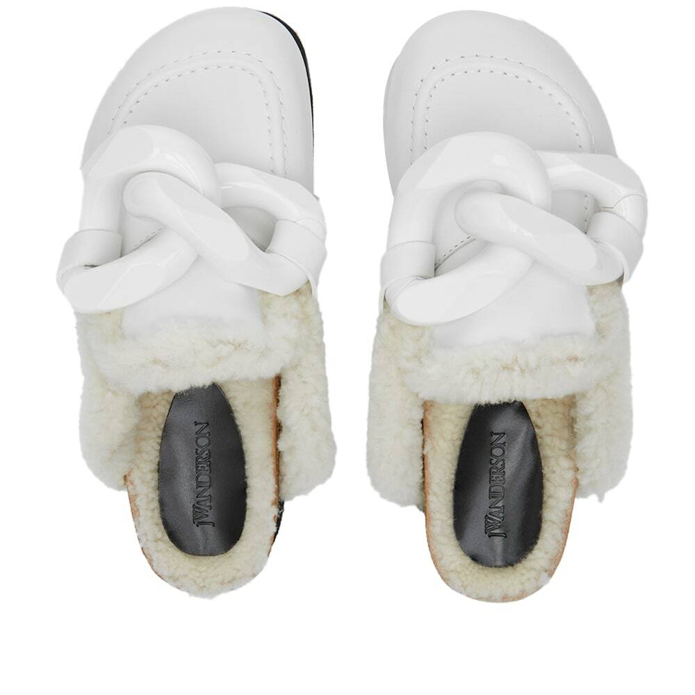 JW ANDERSON SILVER CHAIN MULE LOAFERS