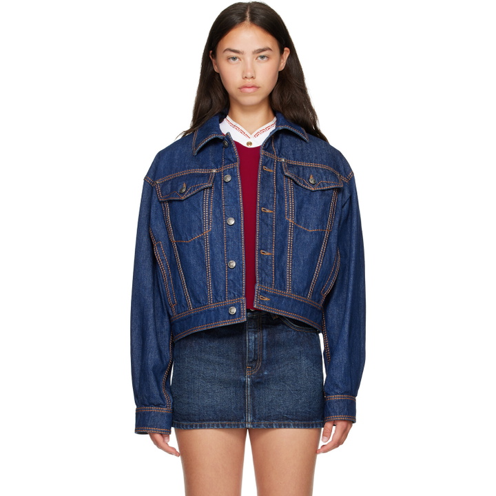 Photo: Versace Blue Denim Blouson Jacket