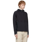 Z Zegna Navy Techmarino 2 Layer Hoodie