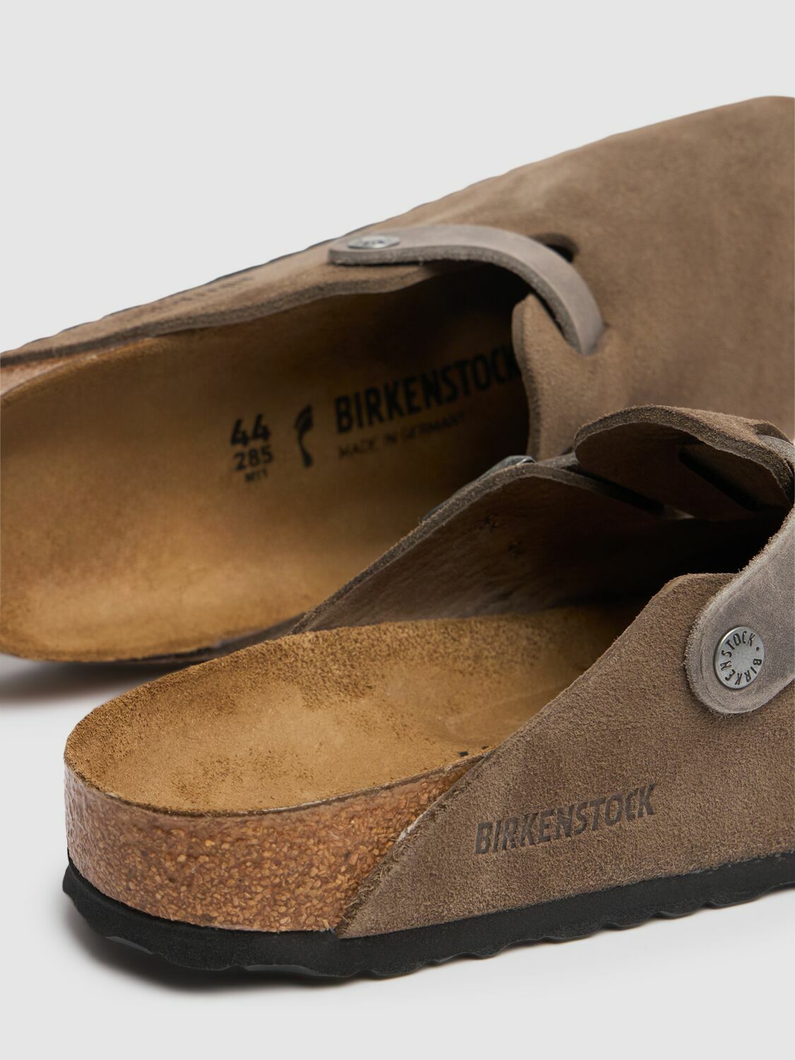 BIRKENSTOCK Boston Suede & Oiled Leather Mules