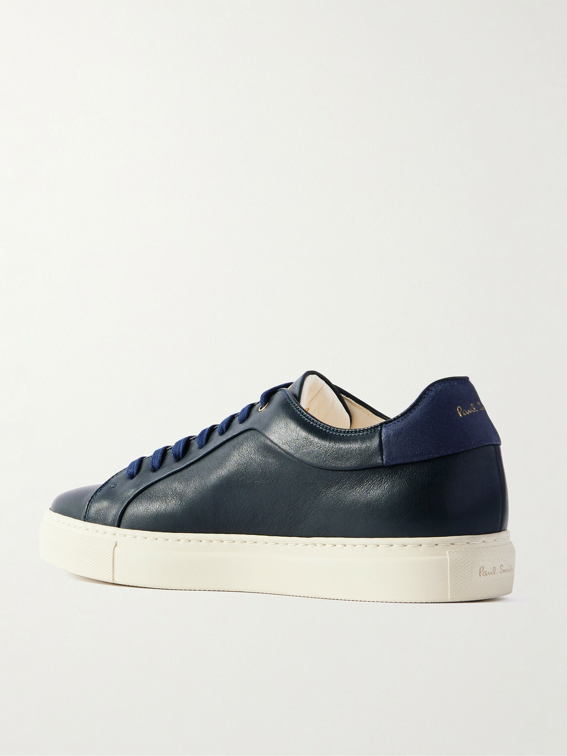 Paul Smith - Basso Suede-Trimmed Leather Sneakers - Blue