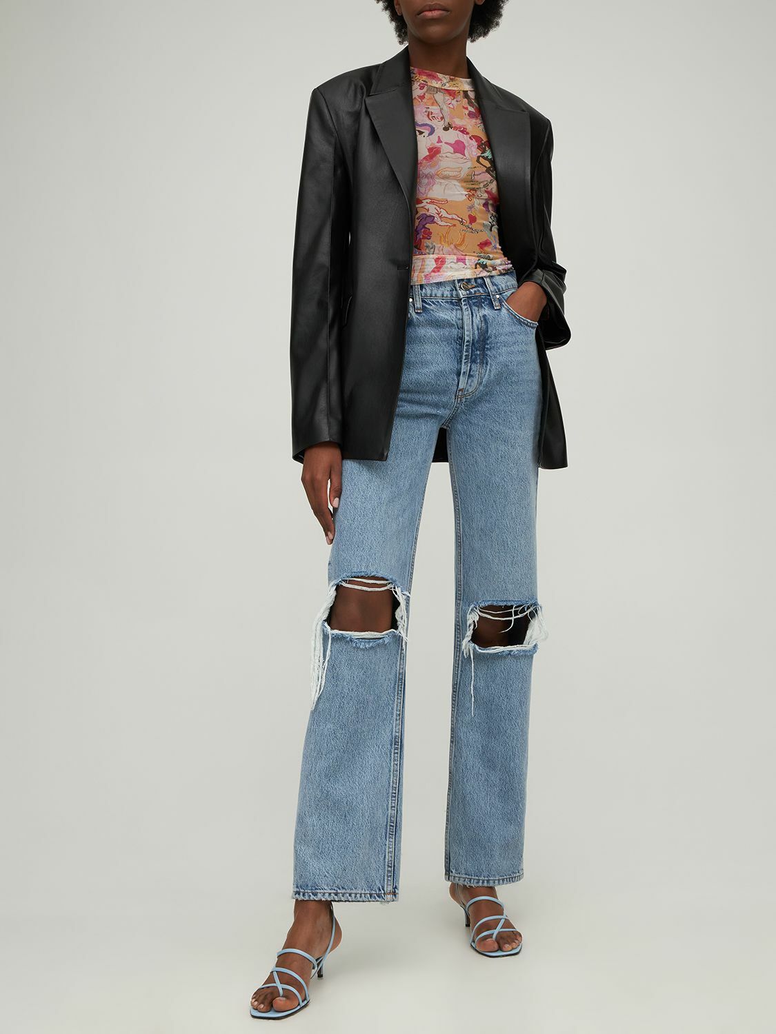 MARCO RAMBALDI Second Skin Printed Mesh Top