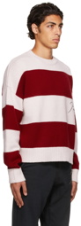 Rhude Red & Off-White Stripe Sweater