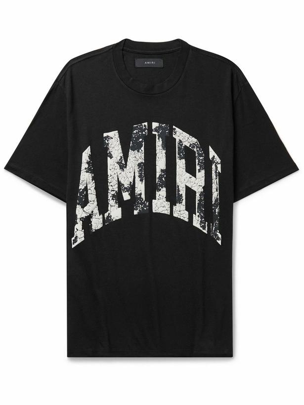 Photo: AMIRI - Logo-Print Cotton-Jersey T-Shirt - Black