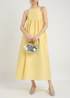 Sister Jane Darya Crystal-embellished Taffeta Midi Dress Yellow