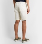 De Bonne Facture - Herringbone Linen Bermuda Shorts - Neutrals