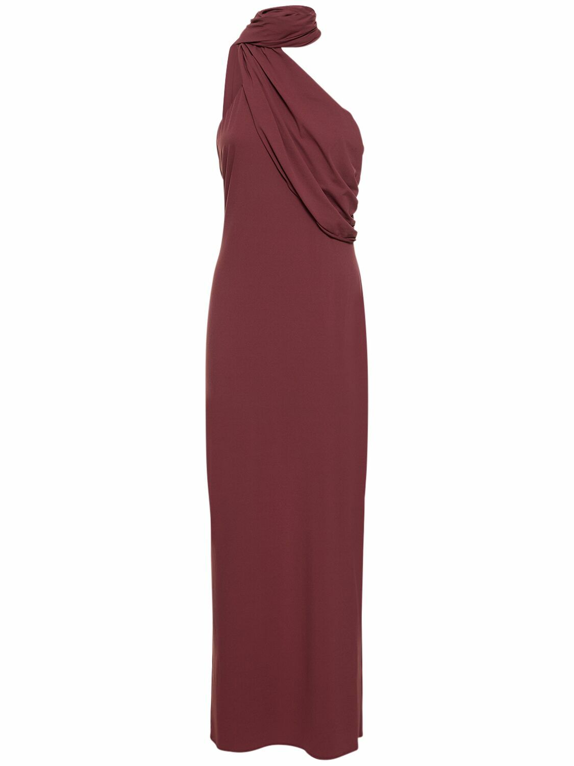 MAGDA BUTRYM - Draped Jersey Long Dress W/scarf Magda Butrym