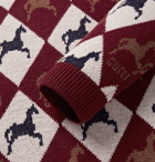 Gucci - Wool-Jacquard Sweater - Men - Burgundy